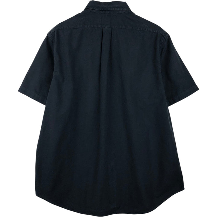 Ralph Lauren short sleeve button down shirt, men's XL size cotton black type Vintage Second Hand