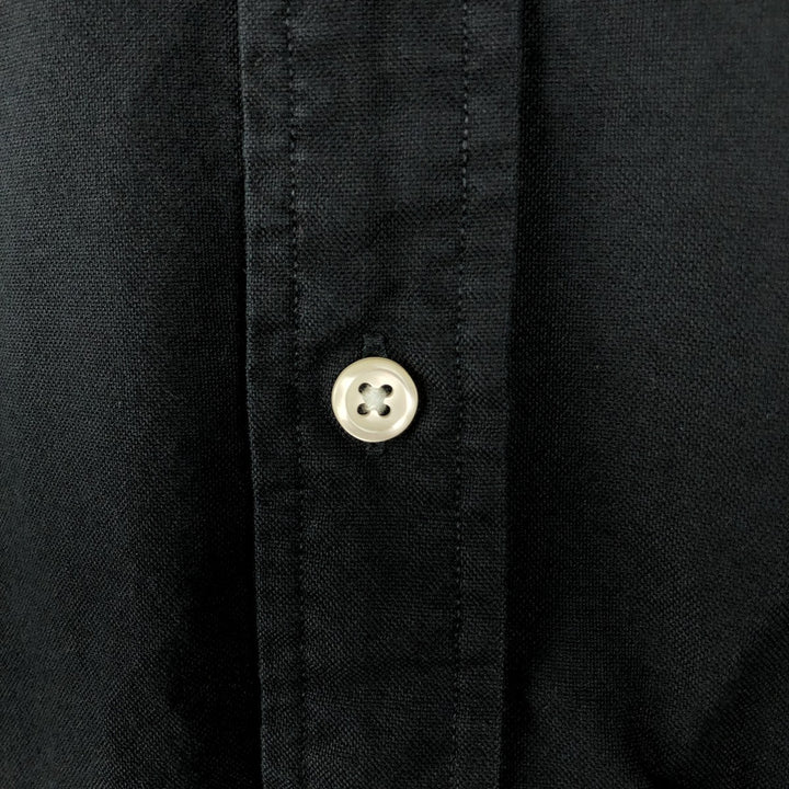 Ralph Lauren short sleeve button down shirt, men's XL size cotton black type Vintage Second Hand