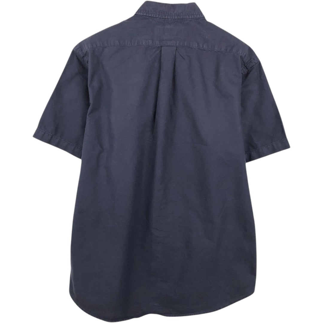 Ralph Lauren Classic Fit short sleeve button down shirt, men's size L cotton navy blue type Vintage Second Hand