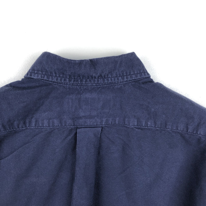 Ralph Lauren Classic Fit short sleeve button down shirt, men's size L cotton navy blue type Vintage Second Hand