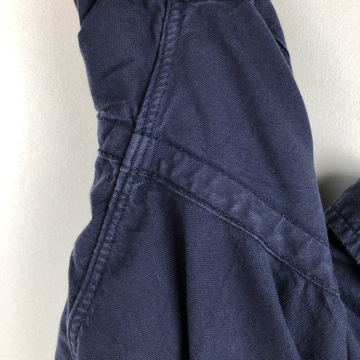 Ralph Lauren Classic Fit short sleeve button down shirt, men's size L cotton navy blue type Vintage Second Hand
