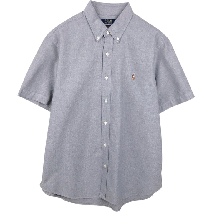 Ralph Lauren POLO RALPH LAUREN CLASSIC FIT Short-Sleeve Button-Down Shirt, Men's Size XL (approx.) cotton blue type Vintage Second Hand
