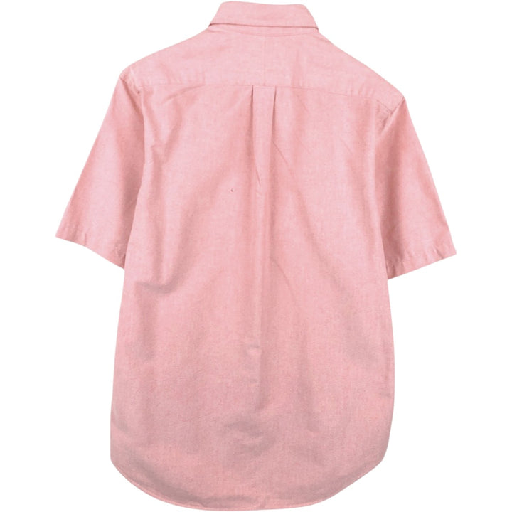 Ralph Lauren short sleeve button down shirt, men's size M cotton pink type Vintage Second Hand