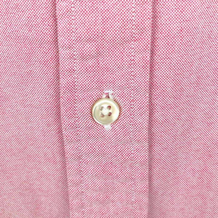 Ralph Lauren short sleeve button down shirt, men's size M cotton pink type Vintage Second Hand