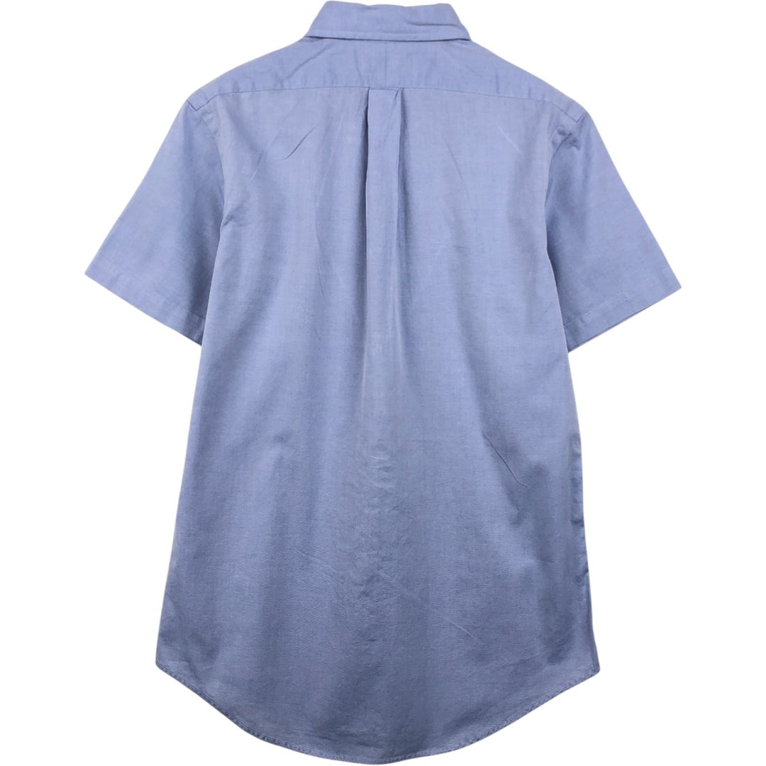 Ralph Lauren CUSTOM FIT short sleeve button down shirt, men's size M cotton Blue type light blue Vintage Second Hand
