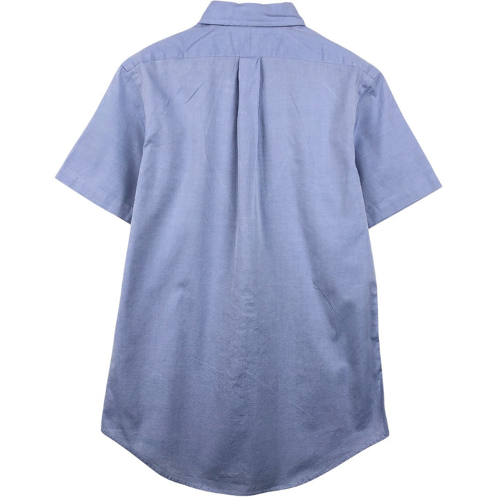 Ralph Lauren CUSTOM FIT short sleeve button down shirt, men's size M cotton Blue type light blue Vintage Second Hand