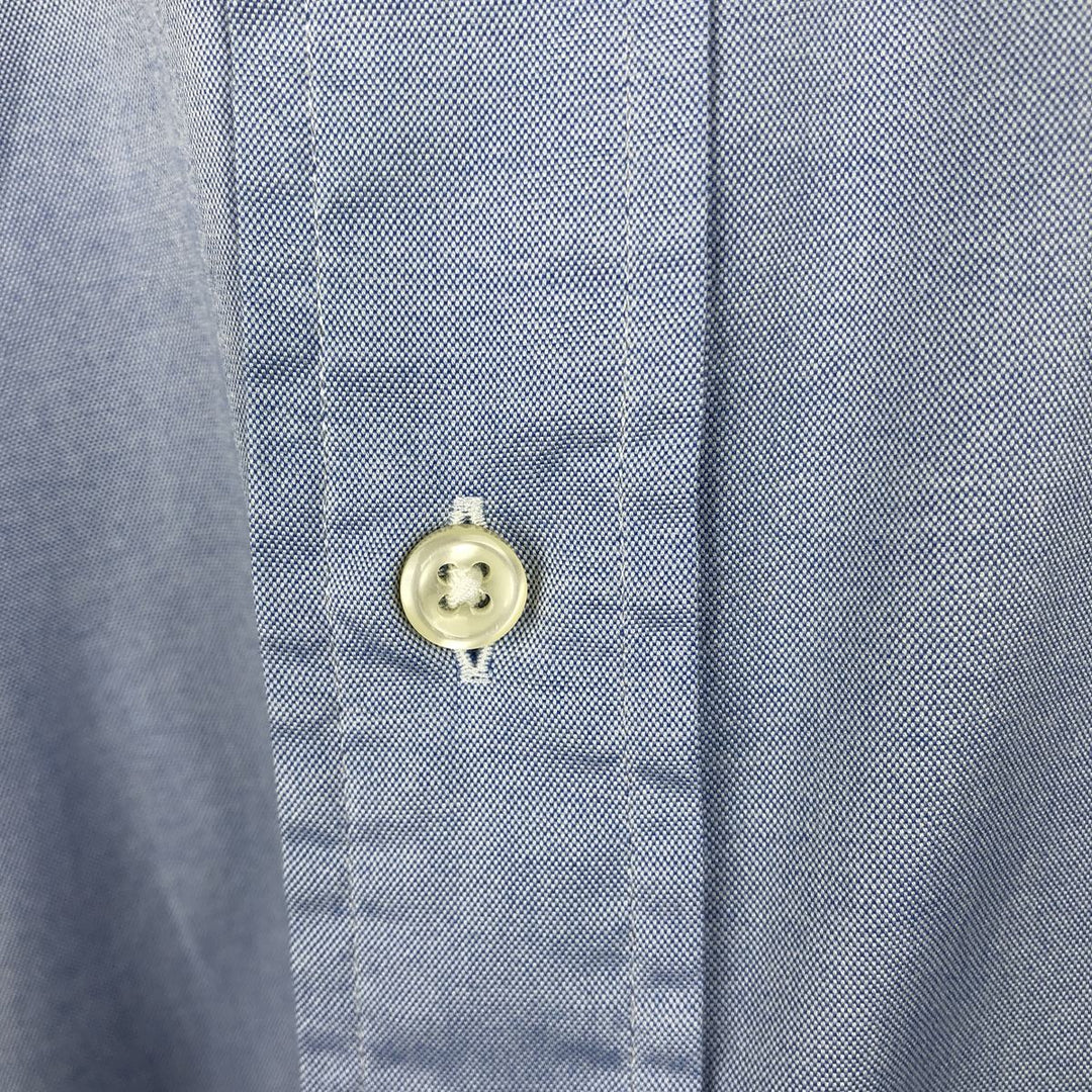 Ralph Lauren CUSTOM FIT short sleeve button down shirt, men's size M cotton Blue type light blue Vintage Second Hand