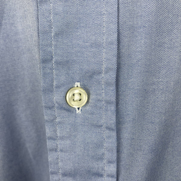 Ralph Lauren CUSTOM FIT short sleeve button down shirt, men's size M cotton Blue type light blue Vintage Second Hand