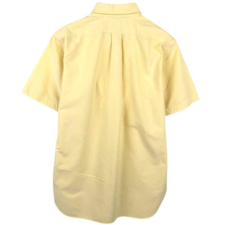 Ralph Lauren Classic Fit short sleeve button down shirt, men's size M cotton lemon yellow Vintage Second Hand
