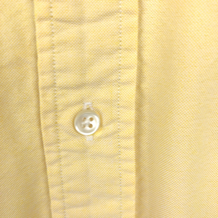 Ralph Lauren Classic Fit short sleeve button down shirt, men's size M cotton lemon yellow Vintage Second Hand