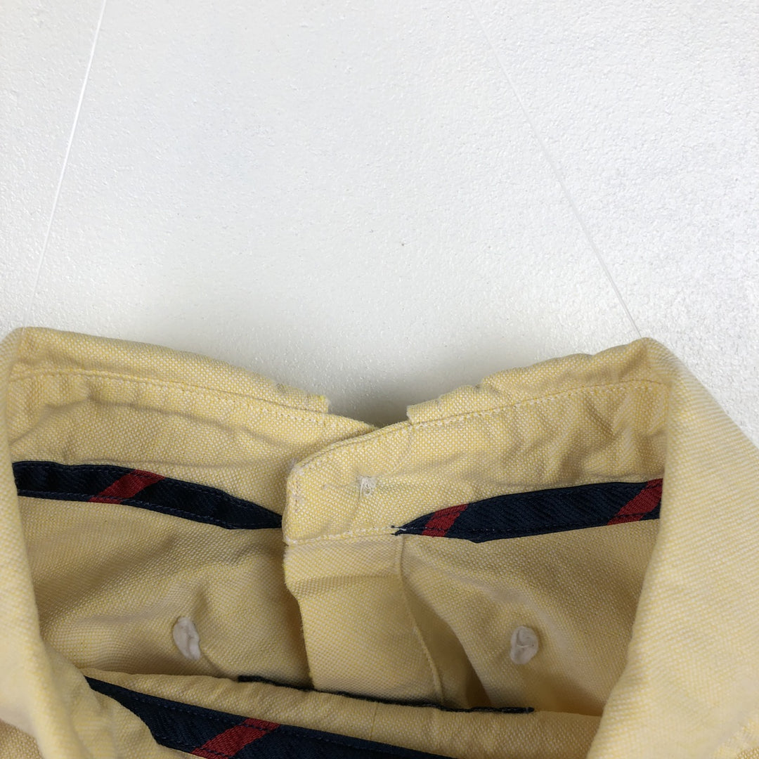 Ralph Lauren Classic Fit short sleeve button down shirt, men's size M cotton lemon yellow Vintage Second Hand
