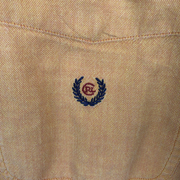 Ralph Lauren CHAPS short-sleeved button-down shirt, men's size L cotton orange type Vintage Second Hand