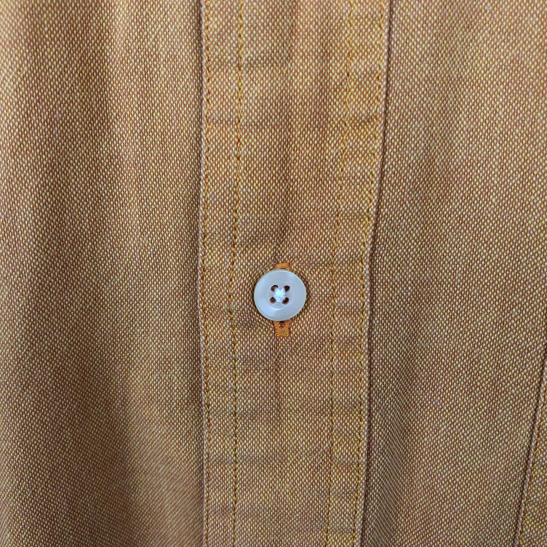 Ralph Lauren CHAPS short-sleeved button-down shirt, men's size L cotton orange type Vintage Second Hand