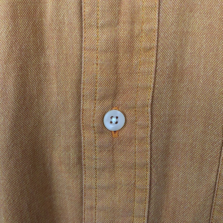 Ralph Lauren CHAPS short-sleeved button-down shirt, men's size L cotton orange type Vintage Second Hand