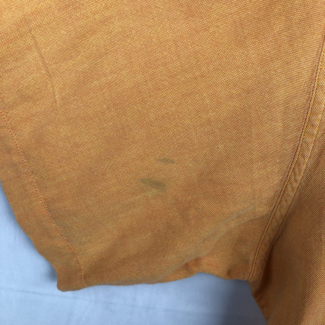 Ralph Lauren CHAPS short-sleeved button-down shirt, men's size L cotton orange type Vintage Second Hand