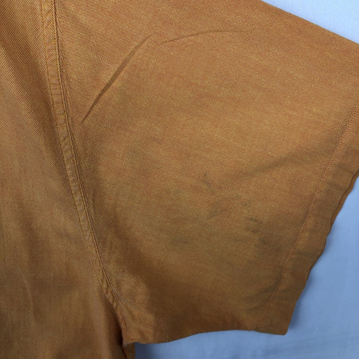 Ralph Lauren CHAPS short-sleeved button-down shirt, men's size L cotton orange type Vintage Second Hand
