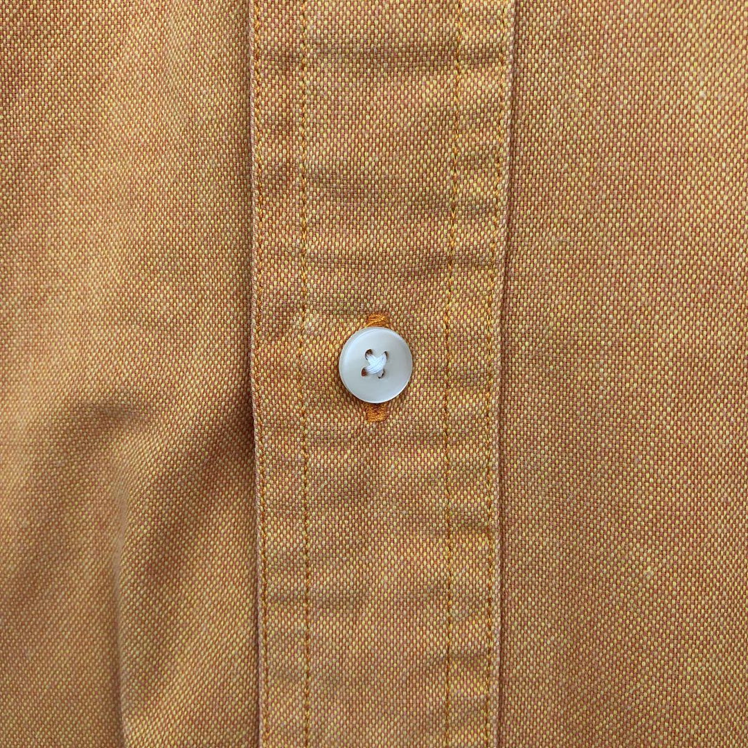 Ralph Lauren CHAPS short-sleeved button-down shirt, men's size L cotton orange type Vintage Second Hand