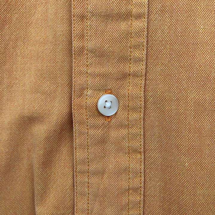 Ralph Lauren CHAPS short-sleeved button-down shirt, men's size L cotton orange type Vintage Second Hand