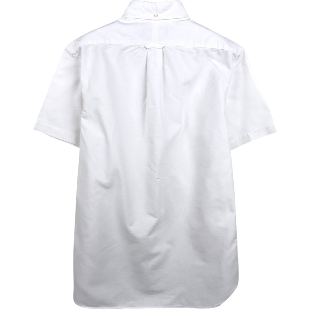 Ralph Lauren Classic Fit Short-Sleeve Button-Down Shirt, Men's Size S (approx.) cotton white type Vintage Second Hand
