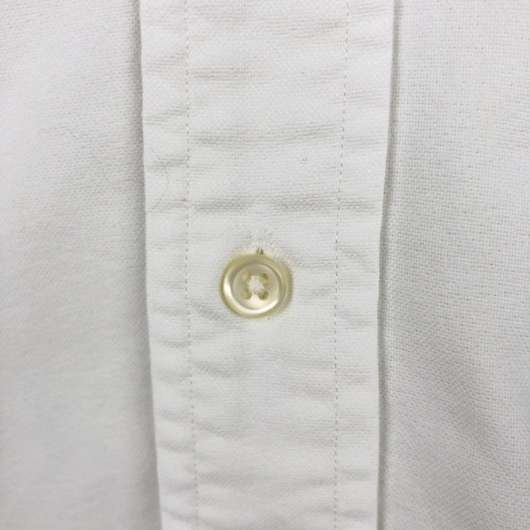 Ralph Lauren Classic Fit Short-Sleeve Button-Down Shirt, Men's Size S (approx.) cotton white type Vintage Second Hand