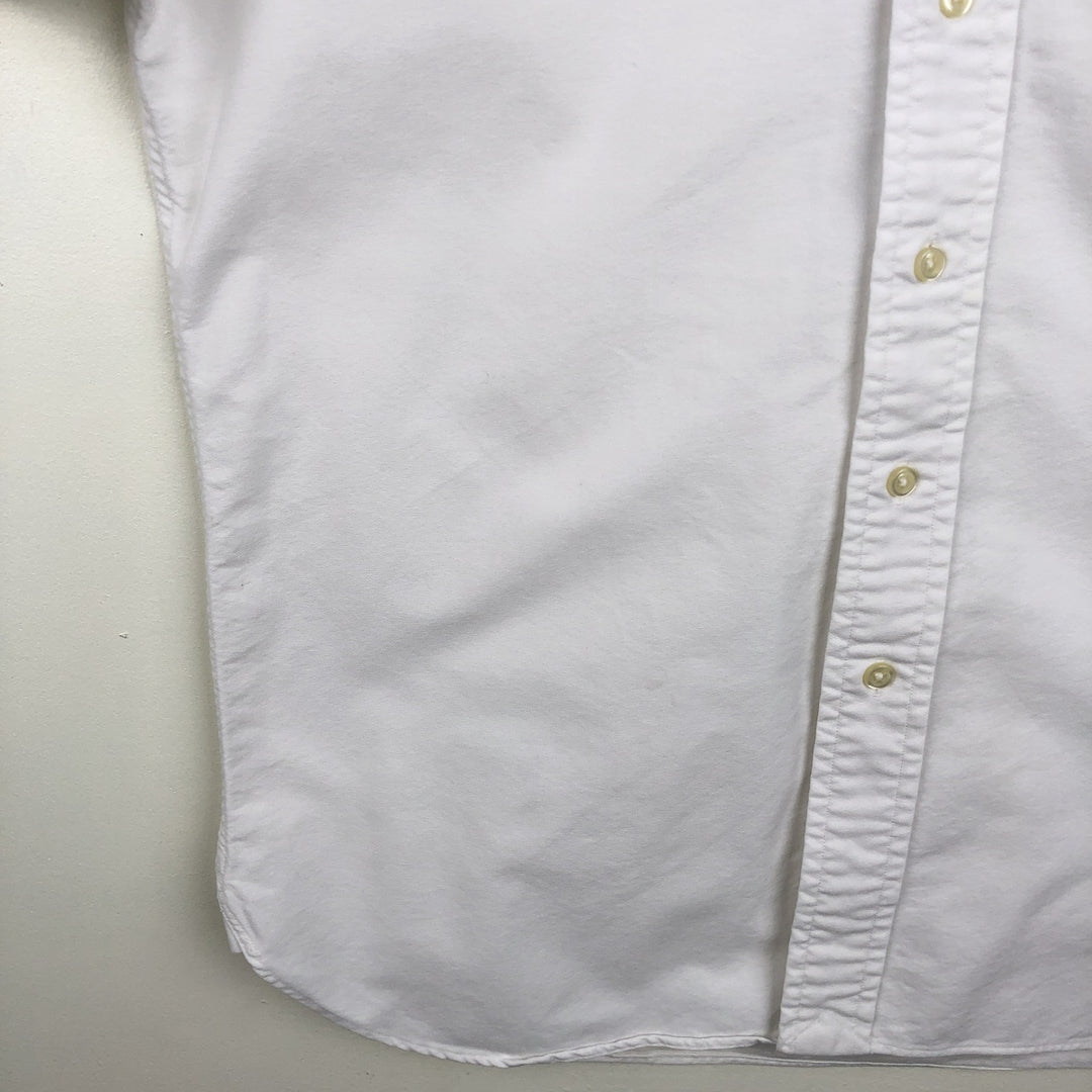 Ralph Lauren Classic Fit Short-Sleeve Button-Down Shirt, Men's Size S (approx.) cotton white type Vintage Second Hand