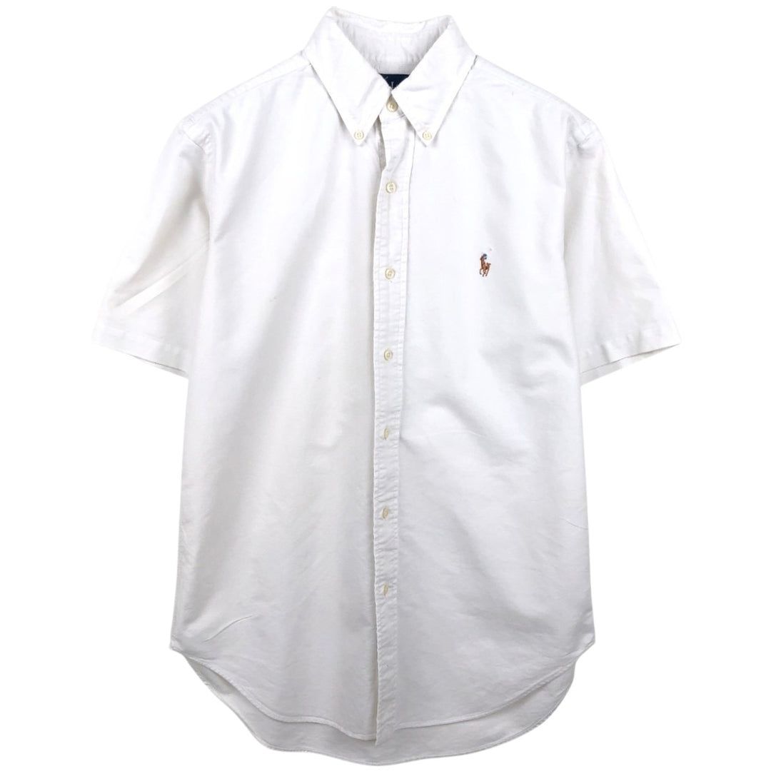 Ralph Lauren Classic Fit Short Sleeve Button Down Shirt Men's Size S cotton white type Vintage Second Hand