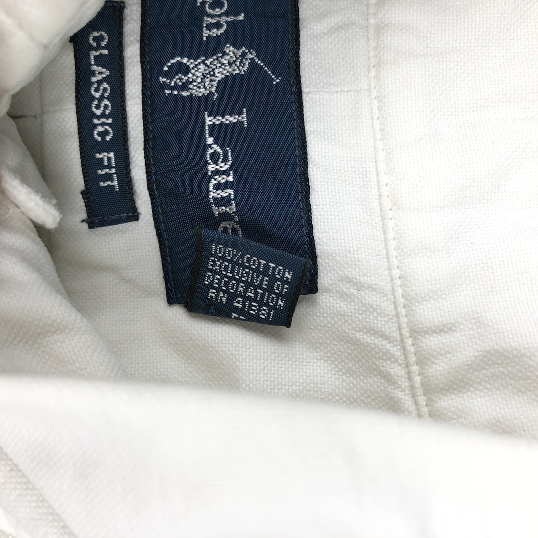 Ralph Lauren Classic Fit Short Sleeve Button Down Shirt Men's Size S cotton white type Vintage Second Hand