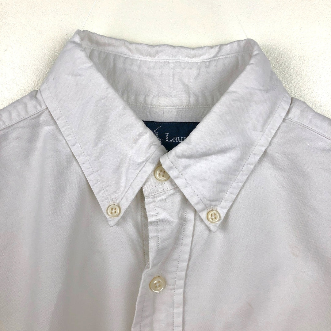 Ralph Lauren Classic Fit Short Sleeve Button Down Shirt Men's Size S cotton white type Vintage Second Hand