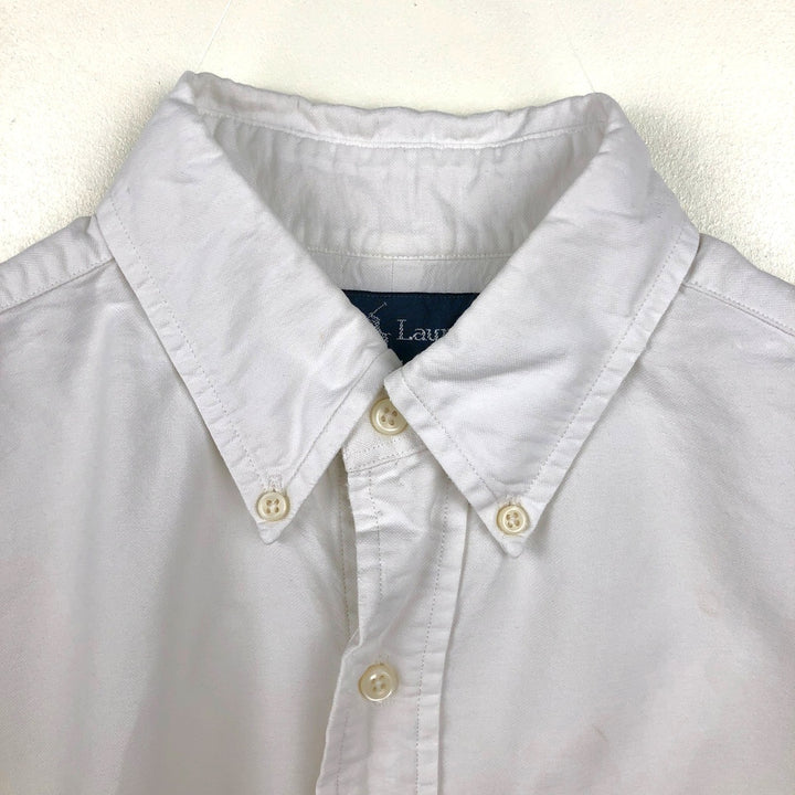 Ralph Lauren Classic Fit Short Sleeve Button Down Shirt Men's Size S cotton white type Vintage Second Hand