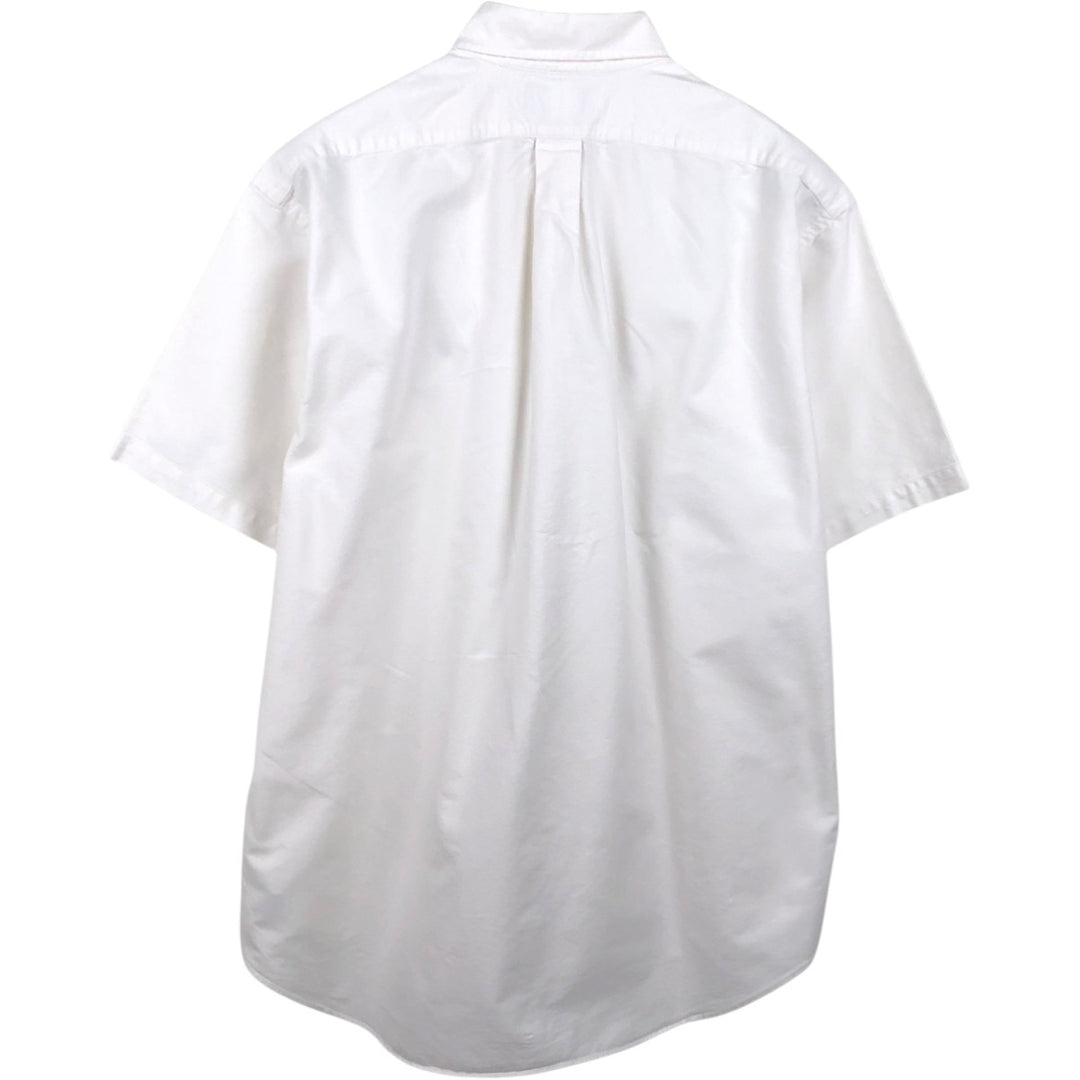 Ralph Lauren POLO by Ralph Lauren BLAKE Short-Sleeve Button-Down Shirt, Men's Size L (approx.) cotton white type Vintage Second Hand