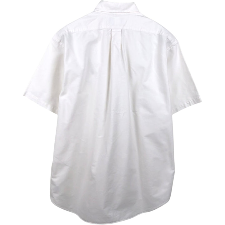 Ralph Lauren POLO by Ralph Lauren BLAKE Short-Sleeve Button-Down Shirt, Men's Size L (approx.) cotton white type Vintage Second Hand