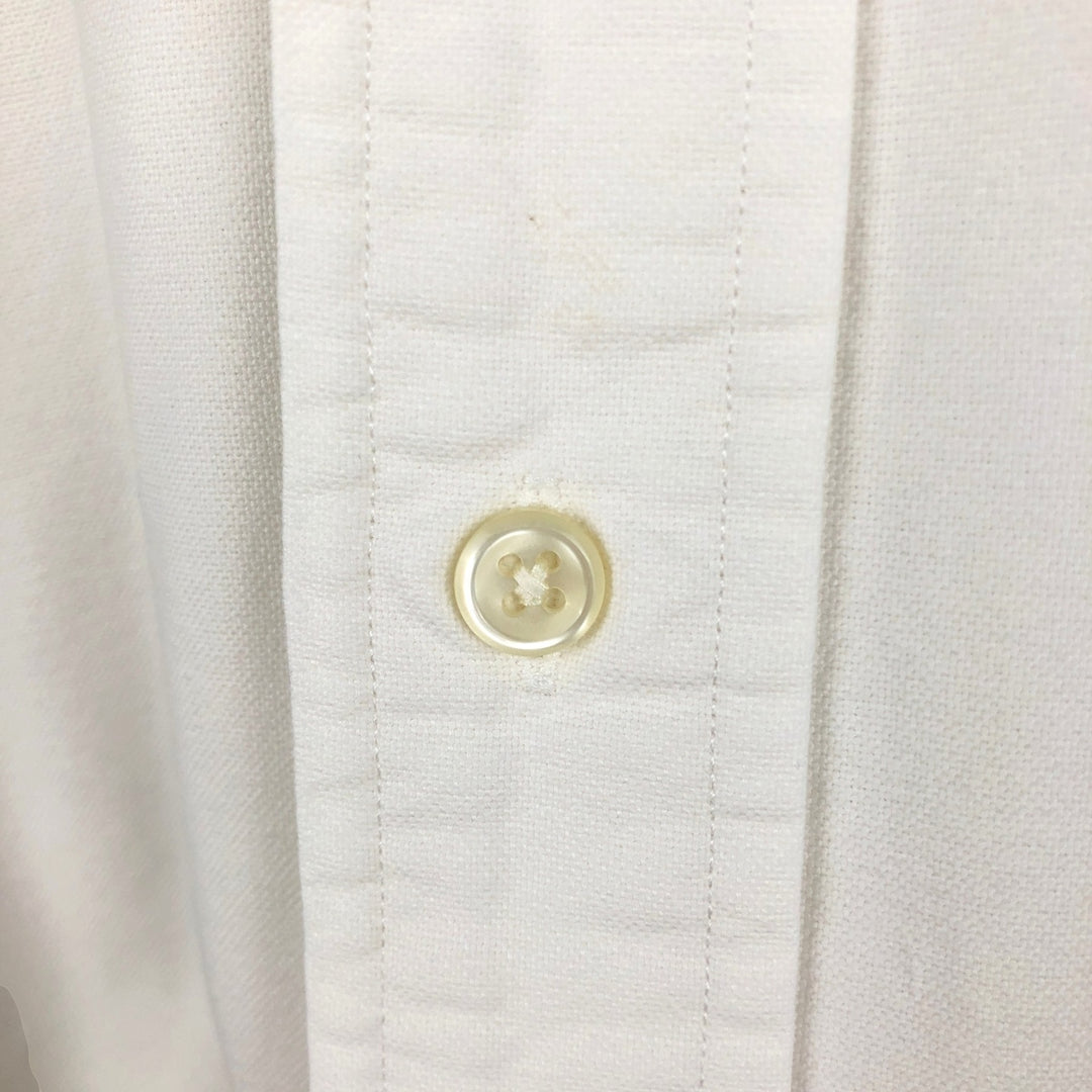 Ralph Lauren POLO by Ralph Lauren BLAKE Short-Sleeve Button-Down Shirt, Men's Size L (approx.) cotton white type Vintage Second Hand