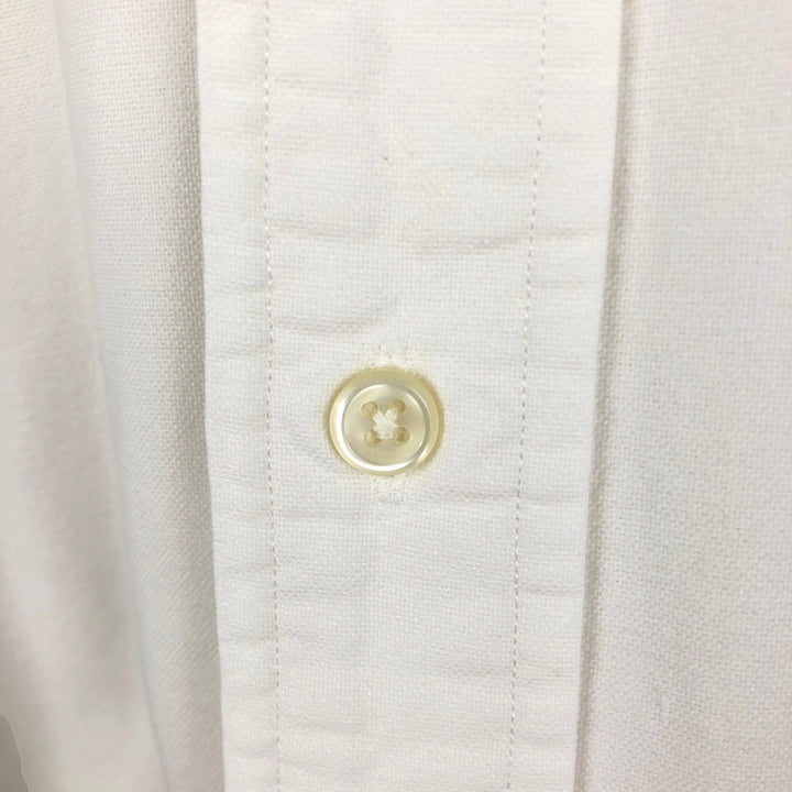 Ralph Lauren POLO by Ralph Lauren BLAKE Short-Sleeve Button-Down Shirt, Men's Size L (approx.) cotton white type Vintage Second Hand
