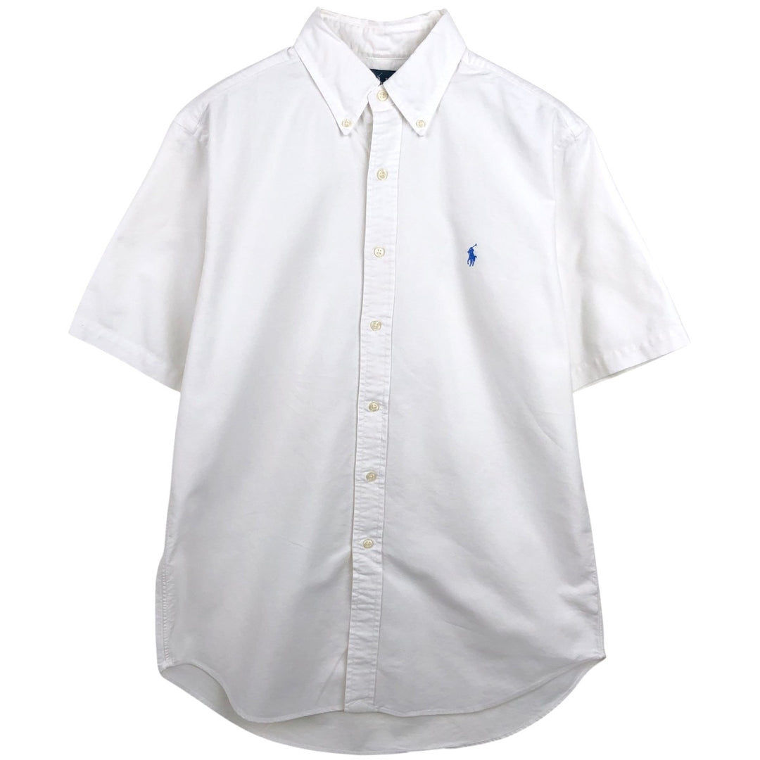 Ralph Lauren Classic Fit short sleeve button down shirt, men's size M cotton white type Vintage Second Hand
