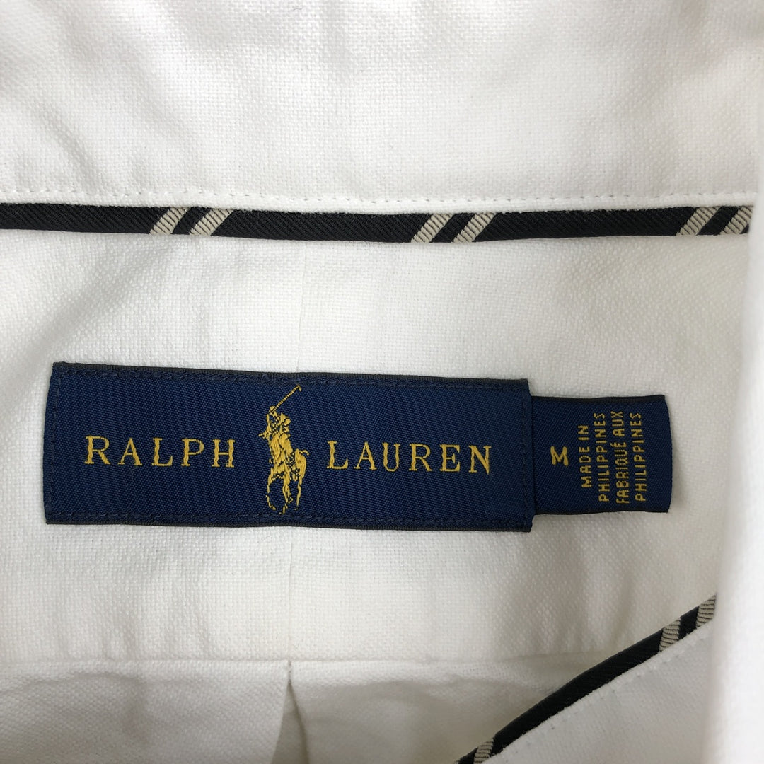 Ralph Lauren RALPH LAUREN Short Sleeve Button Down Shirt Men's M cotton white type Vintage Second Hand