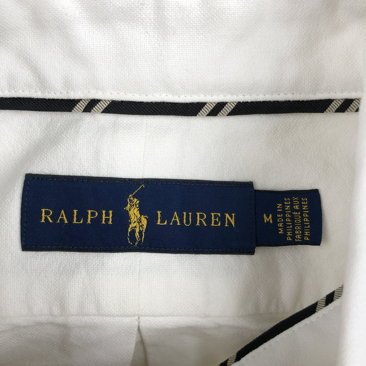 Ralph Lauren RALPH LAUREN Short Sleeve Button Down Shirt Men's M cotton white type Vintage Second Hand