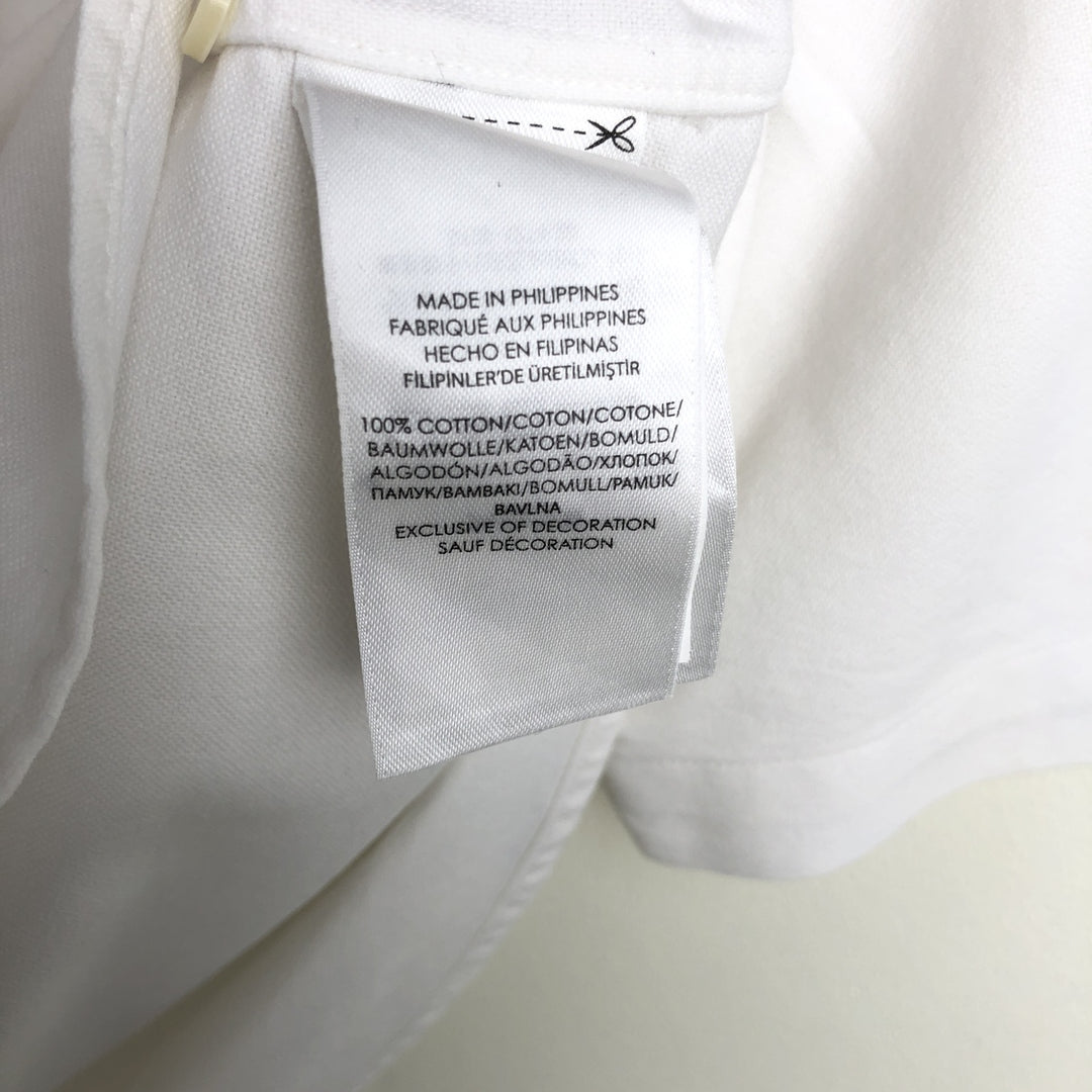 Ralph Lauren RALPH LAUREN Short Sleeve Button Down Shirt Men's M cotton white type Vintage Second Hand