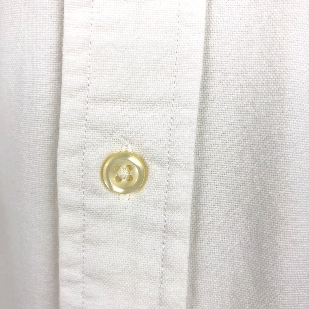 Ralph Lauren Classic Fit Short-Sleeve Button-Down Shirt, Men's Size L (approx.) cotton white type Vintage Second Hand
