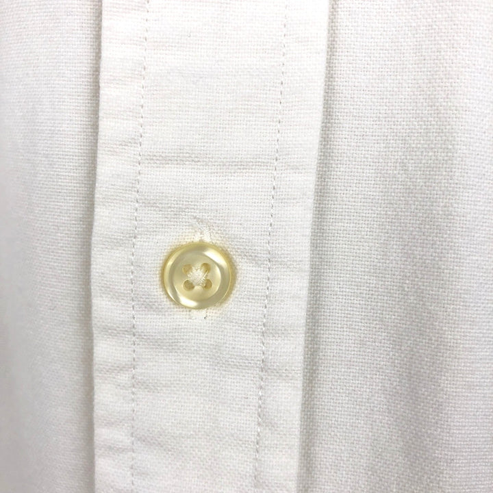 Ralph Lauren Classic Fit Short-Sleeve Button-Down Shirt, Men's Size L (approx.) cotton white type Vintage Second Hand