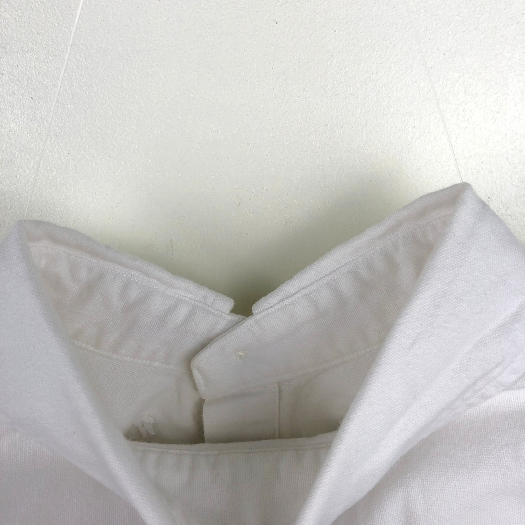 Ralph Lauren Classic Fit Short-Sleeve Button-Down Shirt, Men's Size L (approx.) cotton white type Vintage Second Hand