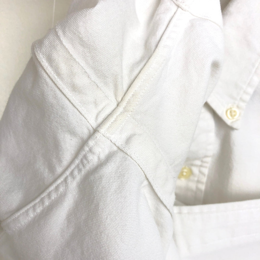 Ralph Lauren Classic Fit Short-Sleeve Button-Down Shirt, Men's Size L (approx.) cotton white type Vintage Second Hand