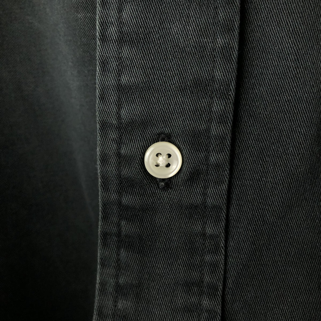 Ralph Lauren BLAKE short sleeve button down shirt, men's size M cotton black type Vintage Second Hand