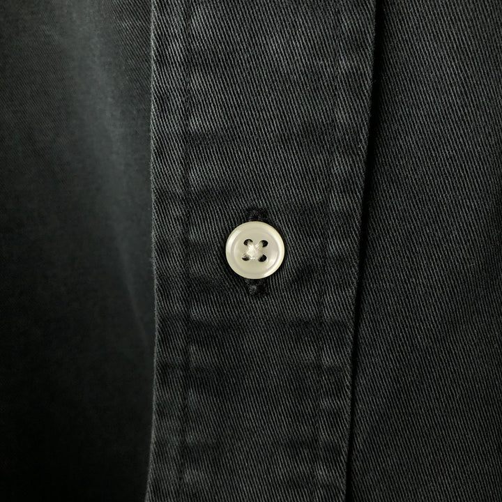 Ralph Lauren BLAKE short sleeve button down shirt, men's size M cotton black type Vintage Second Hand