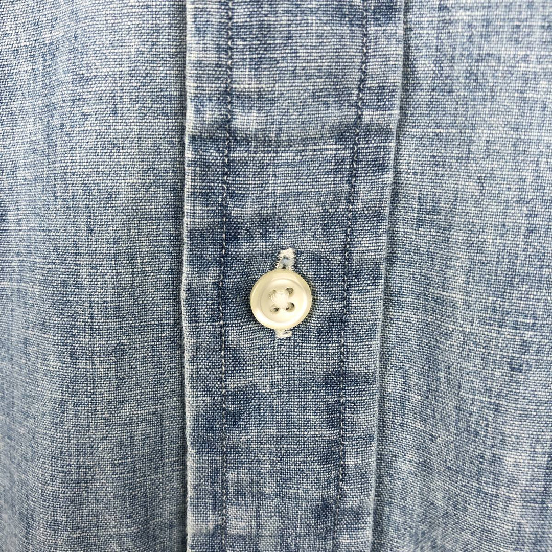 Ralph Lauren short-sleeved chambray shirt, men's size L (approx.) cotton blue type Vintage Second Hand