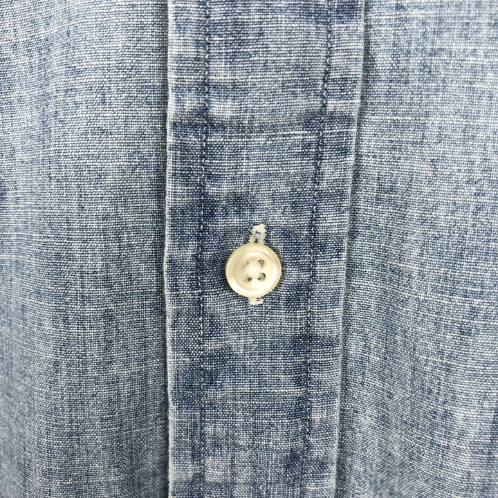 Ralph Lauren short-sleeved chambray shirt, men's size L (approx.) cotton blue type Vintage Second Hand