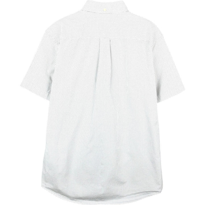 Tommy Hilfiger Classic Fit Dot Pattern Long-Sleeve Button-Down Shirt, Men's Size M (approx.) cotton white type Vintage Second Hand