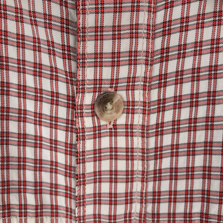 THE NORTH FACE Short Sleeve Check Shirt, Men's Size M Modal red type Vintage Second Hand
