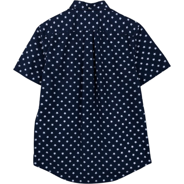 Tommy Hilfiger Custom Fit all-over star print short-sleeved button-down shirt, men's size M. cotton navy blue type Vintage Second Hand