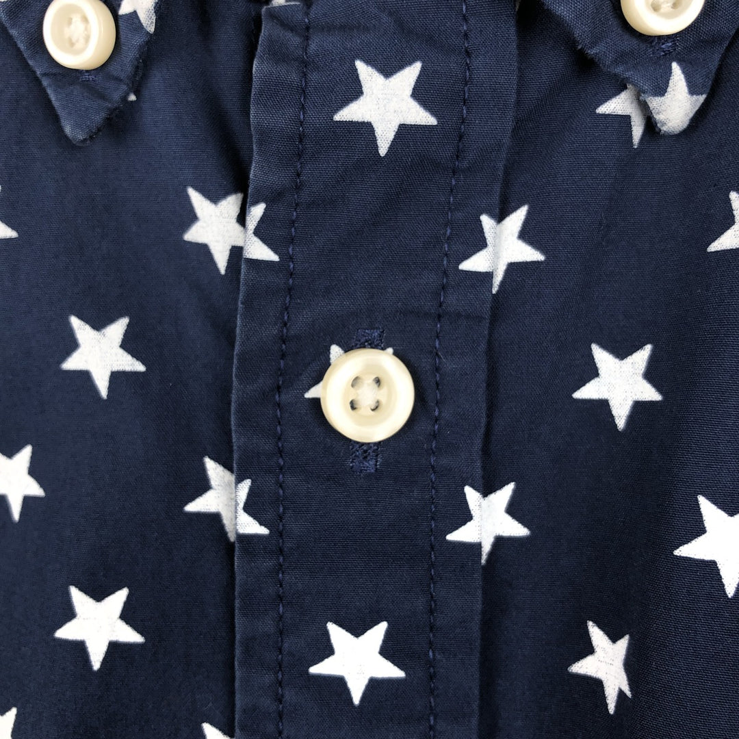 Tommy Hilfiger Custom Fit all-over star print short-sleeved button-down shirt, men's size M. cotton navy blue type Vintage Second Hand