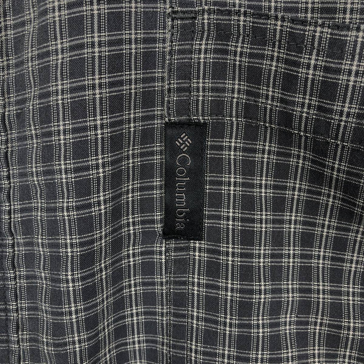 00'S Columbia Short Sleeve Button Down Check Shirt Men's XL Modal Khaki type Vintage Second Hand